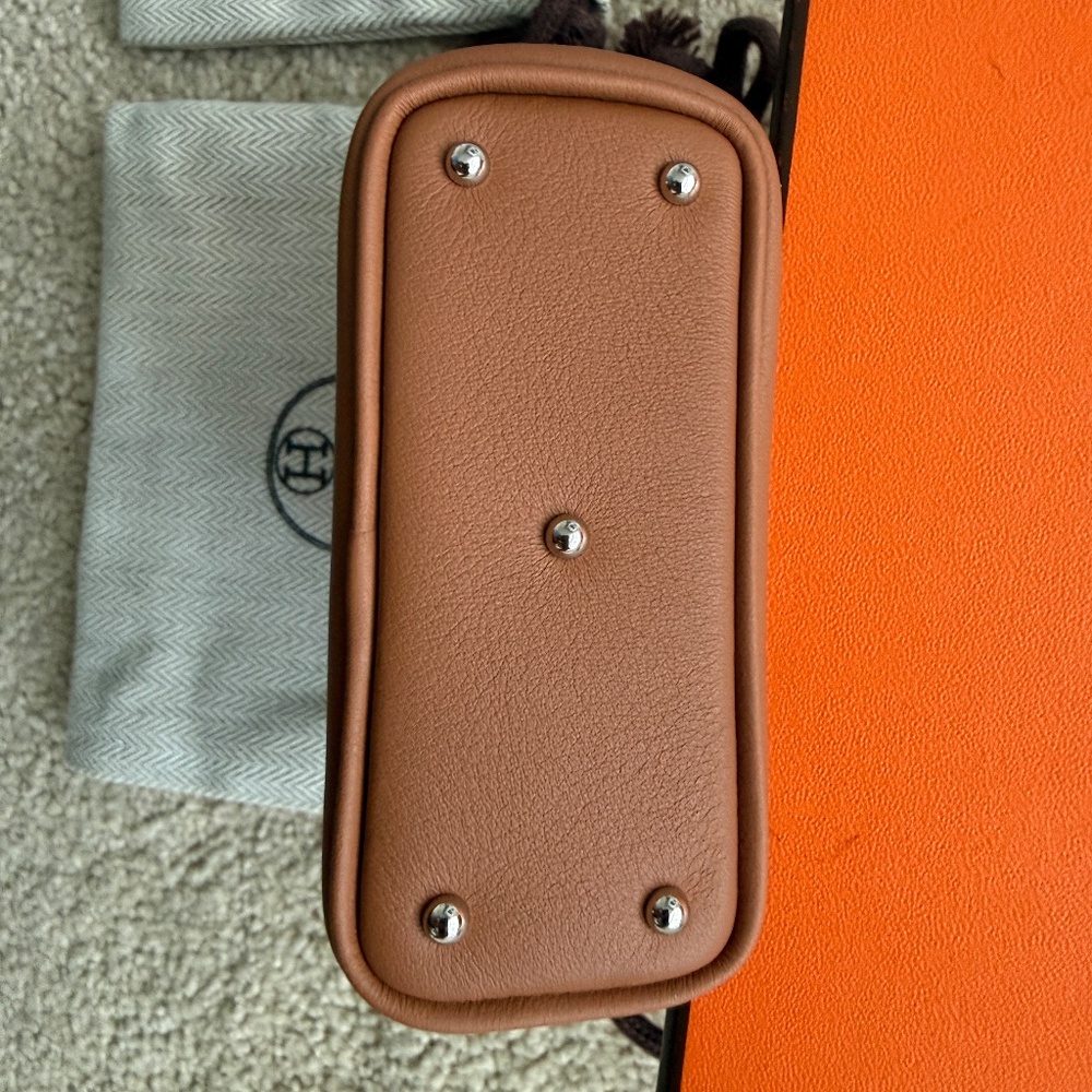 Hermès Mini Bolide Shark Bag Charm Black and White Swift Palladium Hardware  NIB - Picture 7 of 16